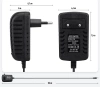 Adapter sieciowy | Zasilacz DC/AC | Uniwersalna ładowarka | JCY12200-BLACK