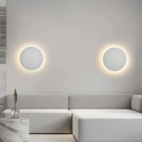 Lampa ścienna ⌀20 cm | Nowoczesna okrągła lampa | BD20-20CM-W| Kinkiet LED