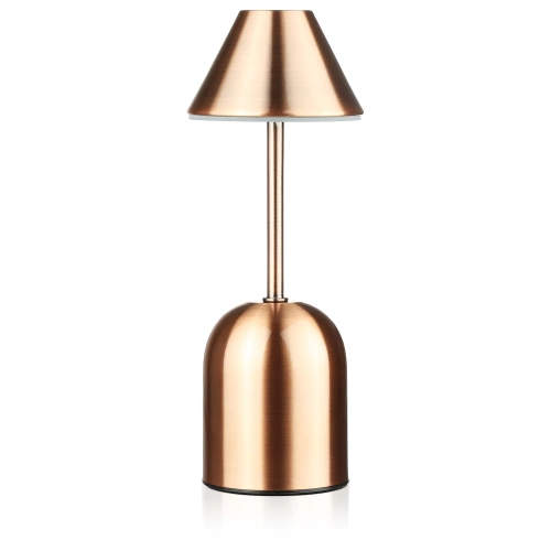 Bezprzewodowa lampka nocna z wbudowanym akumulatorem 2000 mAh | Nowoczesna lampka stołowa z regulacją mocy oraz barwy świecenia | YG-D020-Copper