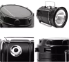 Solarna lampka kempingowa LED, turystyczna latarka z funkcją powerbank | Czarna | HWL-001-EU