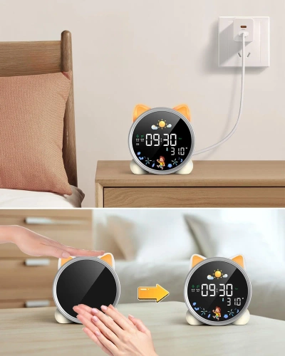 Budzik z lampką LED | Zegarek z timerem | SG-7-W