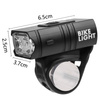 Zestaw lampek rowerowych LED na przód i tył roweru | 2 diody LED XM-L T6 CREE, 1000lm, 6 trybów świecenia, 1200mAh | 6 diod, 4 tryby świecenia, 300lm