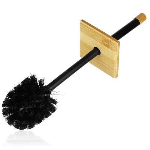Zestaw łazienkowy 2 w 1 | Szczotka do WC z uchwytem na papier toaletowy | Stojak na papier | GY-TB018-BLACK