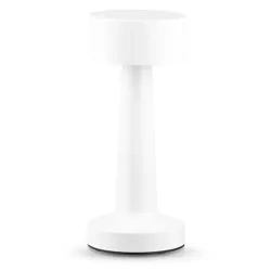 Bezprzewodowa lampka stołowa | Dotykowa lampka nocna z regulowaną barwą światła | Lampka USB | HJA10-WHITE