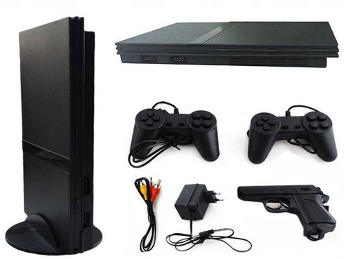 Retro konsola do gier TV | 2 pady + pistolet | 16 wbudowanych gier 8-bit | RS-79
