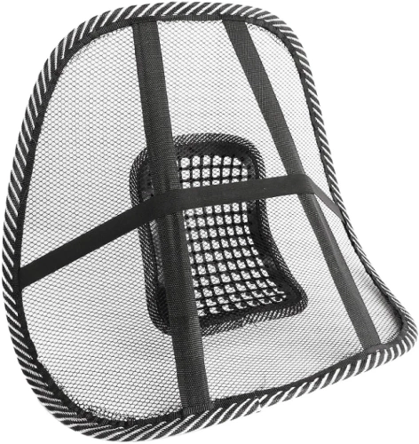 Wspornik pod plecy do samochodu | Ergonomiczna podpórka pod lędźwie | Podpórka pod plecy montowana do krzesła lub fotela | GLY-440-BLACK