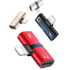 Przejściówka Lightning - 2x Lightning | Adapter audio do telefonu iPhone | UA-008