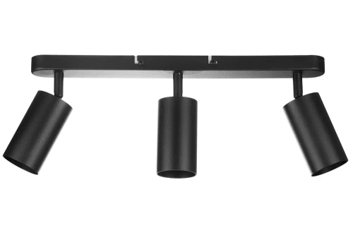 Trzypunktowa lampa sufitowa, reflektor ruchomy 3x GU10 czarny | MS-GU10-3