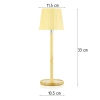 Bambusowa lampka stołowa LED  z dotykową regulacją barwy | Bezprzewodowa lampka nocna w wbudowanym akumulatorem 1500 mAh, USB-C | YG-VM41D