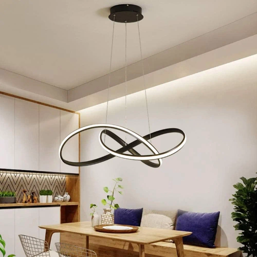 Nowoczesna lampa wisząca | LED | Czarna | RLA-48W-B