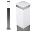 Lampa ogrodowa stojąca, słupek kwadratowy na żarówkę E27 | Zasilanie 230V, stal nierdzewna | Inox, 90cm | LLF-90CM
