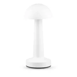 Bezprzewodowa lampka stołowa | Dotykowa lampka nocna z regulowaną barwą światła | Lampka GRZYBEK USB | HJA11-WHITE