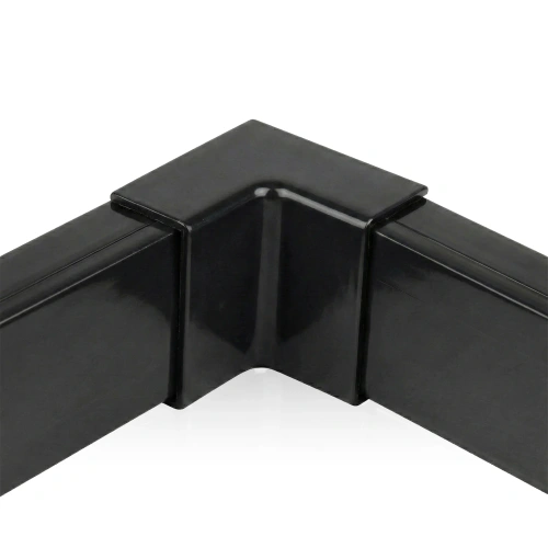 Łącznik kątowy wewnętrzny do maskownicy 40 × 20 mm | Nakładka narożna do listwy kablowej | Estetyczne połączenie pod kątem 90° | CDT-04-Black