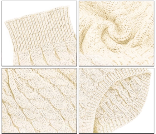 Miękki, elastyczny sweterek dla psa, kota L | Ciepły sweter z golfem na zimę | PET-014L-White