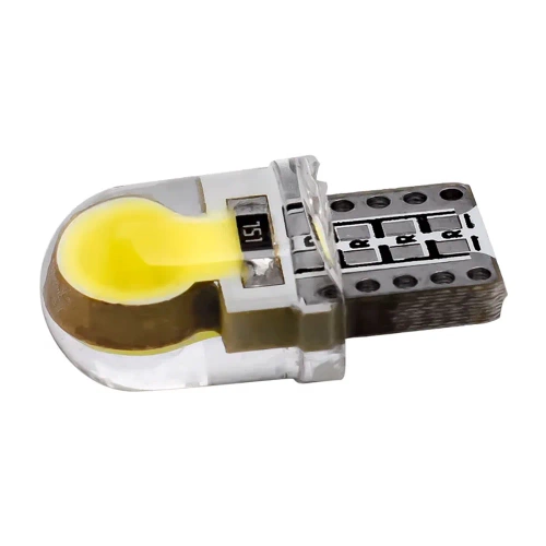 Żarówka LED W5W T10 2 COB 4-Chip Silikon | krótka - 24 mm