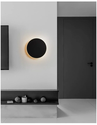 Kinkiet LED | Lampa ścienna ⌀13 cm | Nowoczesna okrągła lampa | BD20-13CM-B