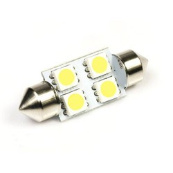 Żarówka samochodowa LED C5W 4 SMD 5050 BIAŁA ZIMNA 31 mm