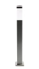 Lampa ogrodowa stojąca, słupek kwadratowy na żarówkę E27 | Zasilanie 230V, stal nierdzewna | Inox, 90cm | LLF-90CM