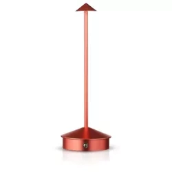 Lampa stołowa z wbudowanym akumulatorem | Lampa nocna z trzema barwami świecenia | Nastrojowa lampka do hotelu, restauracji | HJA32-ROSEGOLD