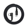 Kabel GSM | Kabel kątowy USB-C | Kabel z wtykiem 90st. | Szybkie ładowanie POWER DELIVERY | Kabel z transmisją danych | PD-F60W-1M-B