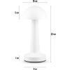 Bezprzewodowa lampka stołowa | Dotykowa lampka nocna z regulowaną barwą światła | Lampka GRZYBEK USB | HJA11-WHITE