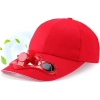 Czapka solarna z wiatrakiem | Czapka z daszkiem z wbudowanym wiatraczkiem | Czapka chłodząca | SFH-8934-RED