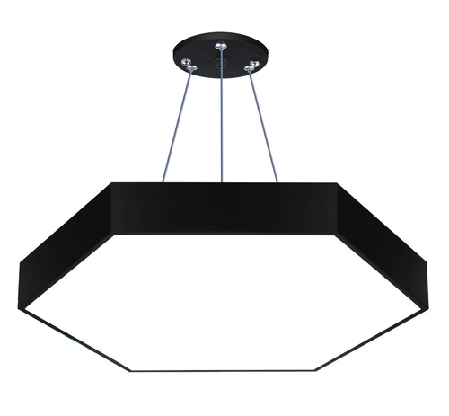 Lampa sufitowa wisząca LED 36W | heksagon pełny | aluminium | CCD niemrugająca | Φ40x6 | LPL-003