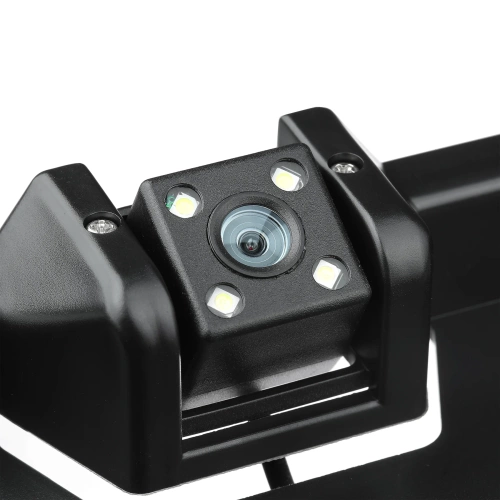 Ramka tablicy rejestracyjnej z kamerą cofania i czujnikami parkowania – 3w1 | Ramka z kamerą cofania i czujnikami – szeroki kąt, LED, wodoodporna IP67