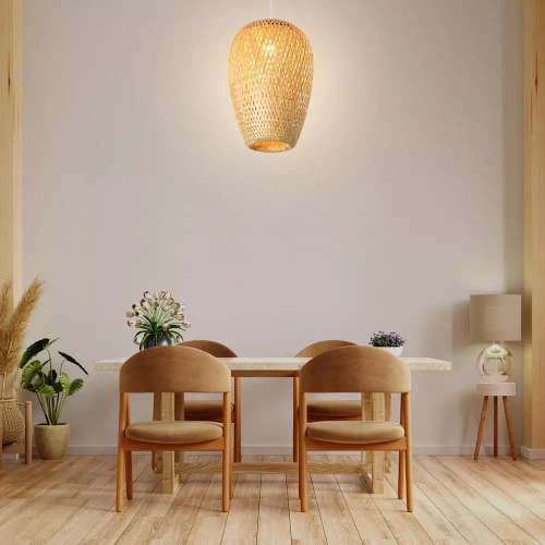 Ręcznie robiona lampa bambusowa wisząca | BOHO | Chiński żyrandol