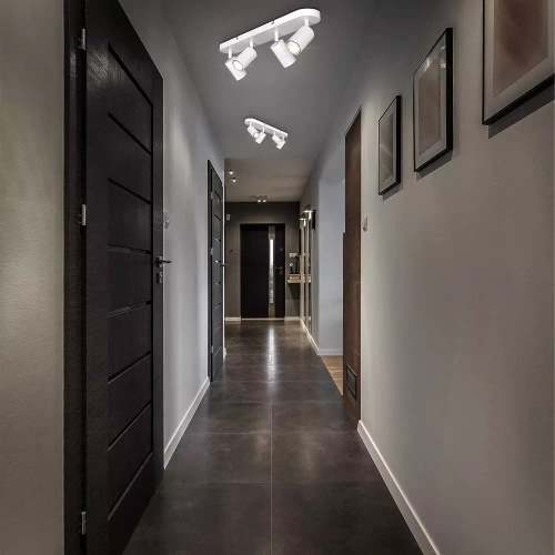 Czteropunktowa lampa sufitowa, reflektor ruchomy 4x GU10 biały | MS-GU10-4