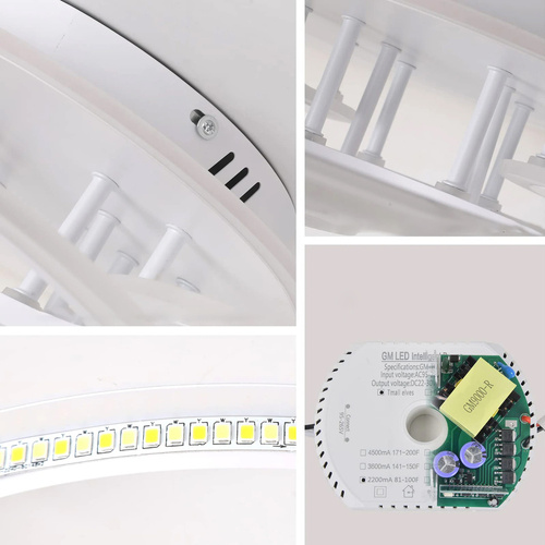 Wieloczęściowa Nowoczesna lampa wisząca | LED | Czarna | RLG-C72W-W