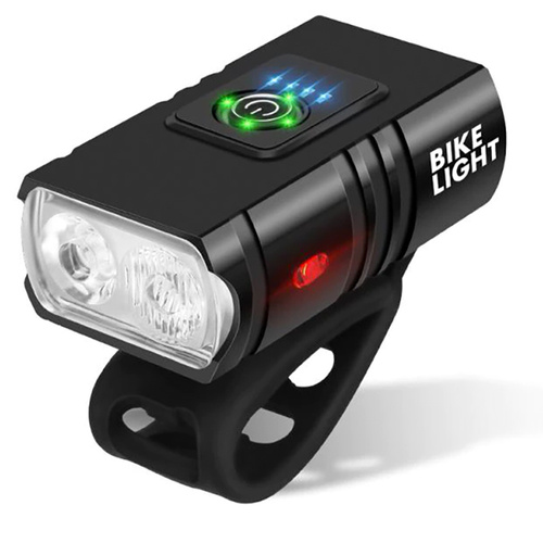 Zestaw lampek rowerowych LED na przód i tył roweru | 2 diody LED XM-L T6 CREE, 1000lm, 6 trybów świecenia, 1200mAh | 6 diod, 4 tryby świecenia, 300lm