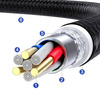3w1 1M | Magnetyczny kabel USB do ładowania telefonu | Quick Charge 3.0 2.4A | AM23