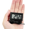 Termometr cyfrowy | Mini urządzenie pomiarowe z wodoodporną sondą | KTM-050-BLACK