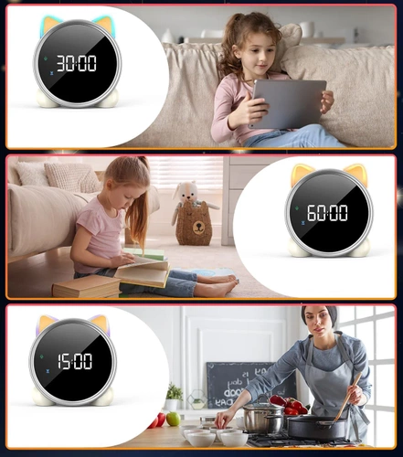 Budzik z lampką LED | Zegarek z timerem | SG-7-W