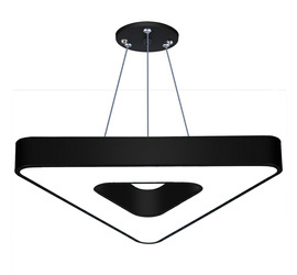 Lampa sufitowa wisząca LED 36W | trójkątna | aluminium | CCD niemrugająca | Φ60x6 | LPL-006