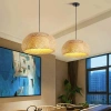 Naturalna lampa bambusowa | BOHO Pleciona | 38cm