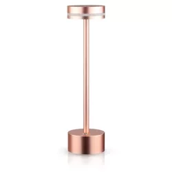 Lampka stołowa LED | Nowoczesna lampka nocna w wbudowanym akumulatorem | ATL08-COPPER