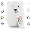 Silikonowa lampka LED RGB dla dzieci | Miś misiek Bear LED | Pilot IR | NL-04