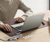Rozdzielacz USB-C na 3x USB + kart SD + TF | adapter, rozgałęźnik typ C 5w1 | HUB