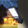 Ogrodowa lampa solarna z czujnikiem zmierzchu i ruchu | IP65, 72 diody COB LED, pilot IR | LD-616B-72COB