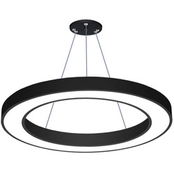 Lampa sufitowa wisząca LED 50W | okrągła | aluminium | CCD niemrugająca | Φ80x6 | LPL-004