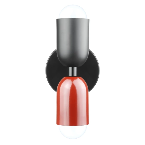 Stylowa lampa ścienna LED E27 | Designerski kinkiet do salonu lub sypialni | YG-W008-R+B