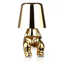 Nowoczesna lampa stołowa z dotykową obsługą | Lampka nocna z wbudowanym akumulatorem | HJA23-L-GOLD