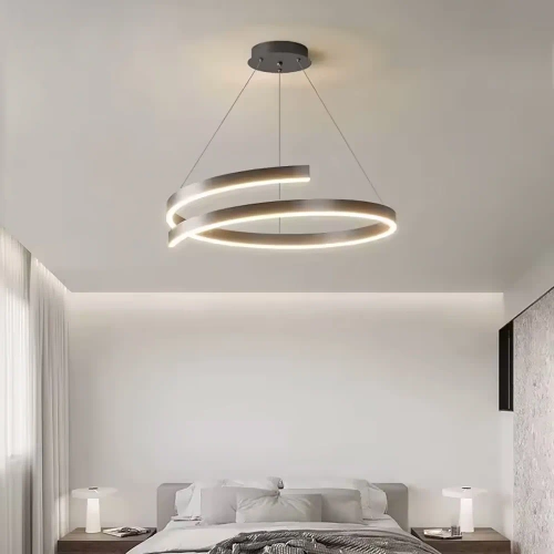 Spiralna lampa LED 100W | Nowoczesna lampa wisząca 80 cm | RLO-80CM-100W-B