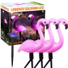 Ogrodowa lampka solarna LED Flamingi 3sz | 51cm, 600mAh | BRD-3IN1