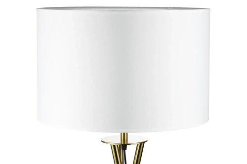 Biała lampa podłogowa | Nowoczesne, stylowe oświetlenie do salonu, sypialni | Biała lampa stojąca z metalowym stelażem | HM112-WHITE