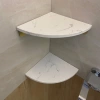 Narożna półka łazienkowa | Marmurowa półka na kosmetyki | TBD-211-WHITE-MRBL