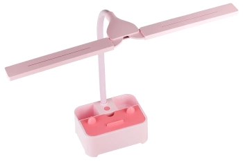 Lampka biurkowa dziecięca | Lampka LED z organizerem oraz uchwytem na telefon | Lampka biurkowa z możliwością zmiany barwy światła | TDL-126-PINK