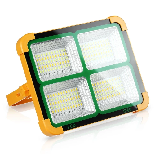 Lampa robocza solarna | Funkcja powerbanku | LED | TGD-100W-YELLOW